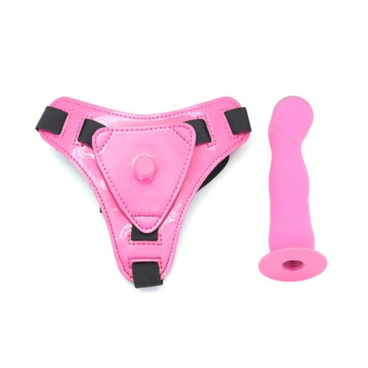 House Of Dasein Dildo With Harness Strapon Panties Purple Pink Black Dong - Pink V1257-30806851813514