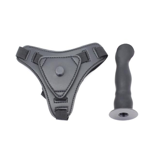House Of Dasein Dildo With Harness Strapon Panties Purple Pink Black Dong - Black V1257-30806851846282