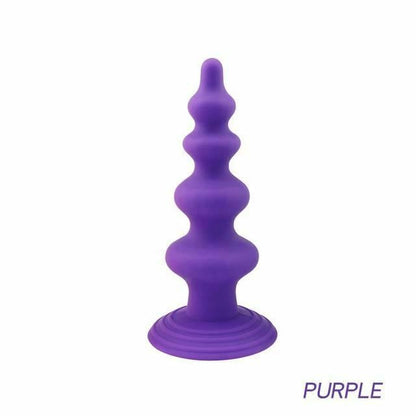 House Of Dasein Silicone Anal Dildo Prostate Massager Strong Suction Cup Butt Plug - Purple V1257-30807345234058