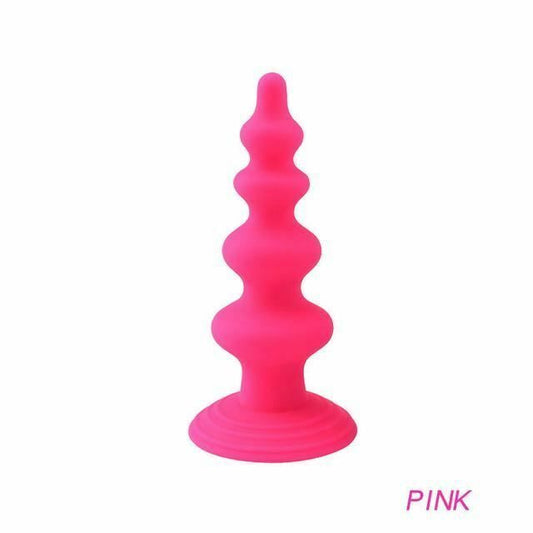 House Of Dasein Silicone Anal Dildo Prostate Massager Strong Suction Cup Butt Plug - Pink V1257-30807345299594