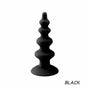 House Of Dasein Silicone Anal Dildo Prostate Massager Strong Suction Cup Butt Plug - Black V1257-30807345365130