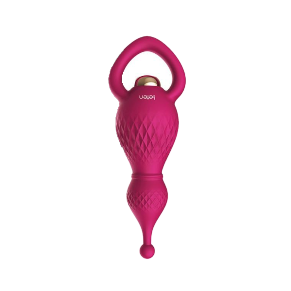 House Of Dasein Vibrator Silicone Vibrating Soft Anal Beads With Handle Butt Plug - Pink V1257-30807345692810