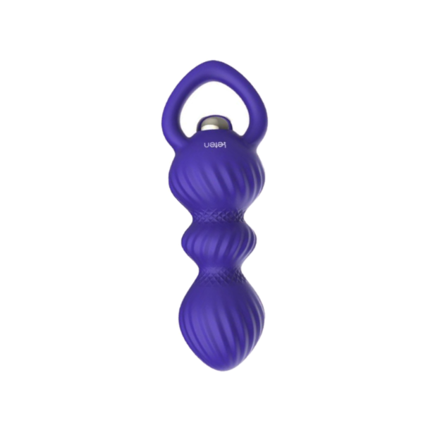 House Of Dasein Vibrator Silicone Vibrating Soft Anal Beads With Handle Butt Plug - Blue V1257-30807345758346