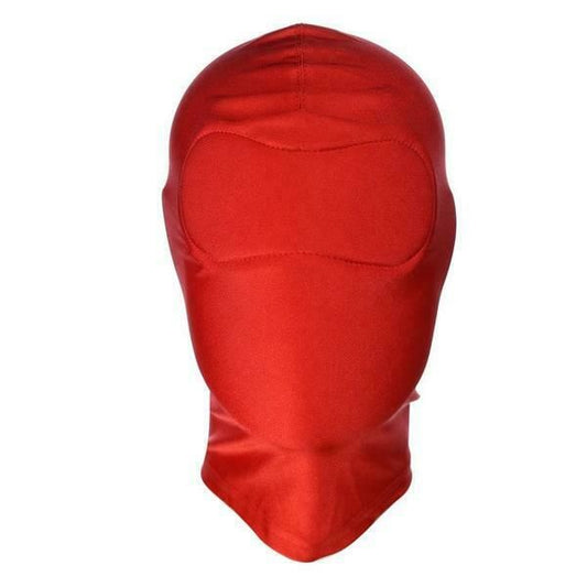 House Of Dasein Red Stretchy Hood Open Mouth Eye Holes Sensory Deprivation Bdsm Bondage - Red - Full Hood V1257-30808064917642