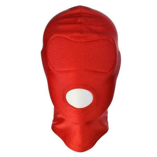 House Of Dasein Red Stretchy Hood Open Mouth Eye Holes Sensory Deprivation Bdsm Bondage - Red - Mouth Hole V1257-30808064983178