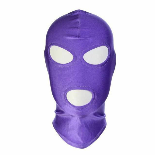 House Of Dasein Pink Purple Bdsm Stretchy Hood Open Mouth Holes Full Mask Bondage Restraints - Purple - 3 V1257-30808068096138
