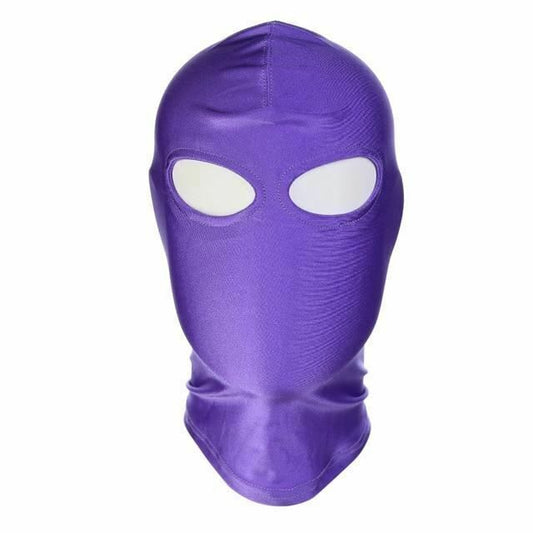 House Of Dasein Pink Purple Bdsm Stretchy Hood Open Mouth Holes Full Mask Bondage Restraints - Purple - Eye V1257-30808068128906