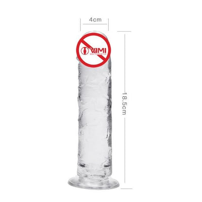 House Of Dasein Colourful Realistic Jelly Dildo Deep Throat Training Suction Cup Base - Clear - 18.5Cm V1257-30914656665738
