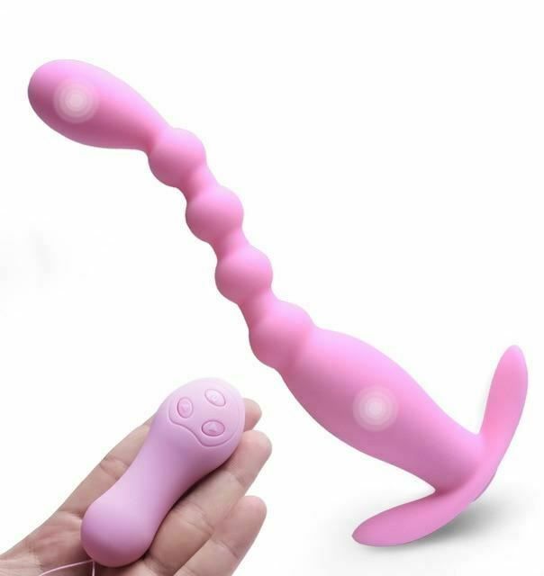 House Of Dasein Wireless Control Anal Beads Vibrator Prostate Massager Butt Plug - Pink V1257-30915834052746