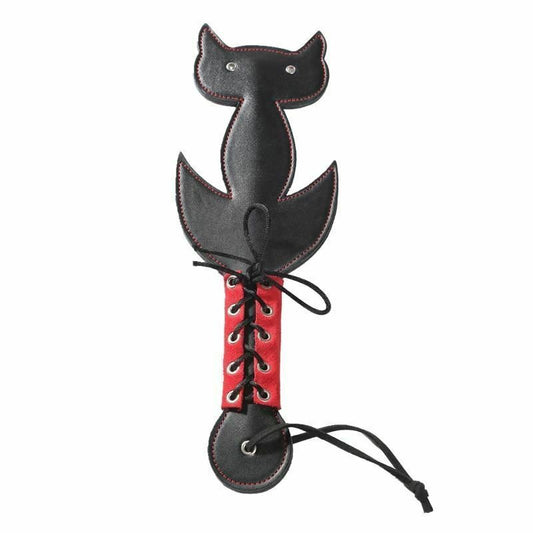 House Of Dasein Bdsm Novelty Spanking Cat Paddle Lace Up Handle Kitten Kink Fetish - Red V1257-31020161007754