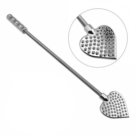 House Of Dasein Bendable Metal Heart Crop Bdsm Impact Play Spanking Fetish Sex Whip Paddle V1257-31020161040522