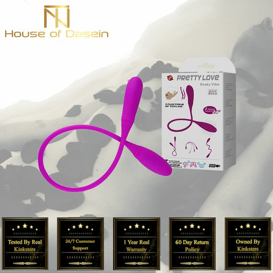 House Of Dasein Pretty Love 7 Speed Silicone Double Vibrating Egg Vibrator Rechargeable - Purple V1257-31020842188938