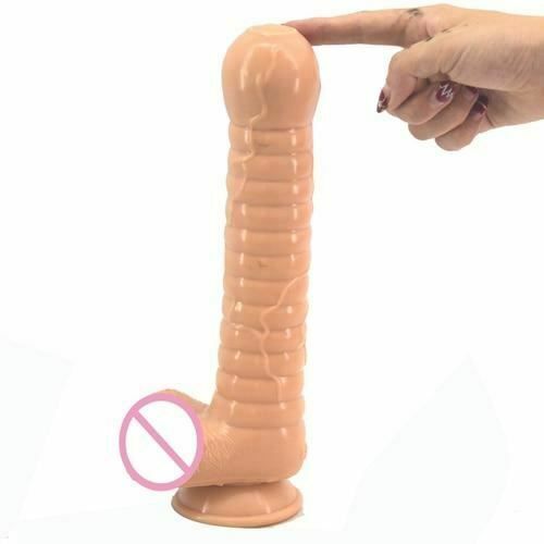 House Of Dasein Textured Silicone Cock And Balls Dong Big Penis Anal Dildo Suction Cup Masturbation - Flesh V1257-31020869714058