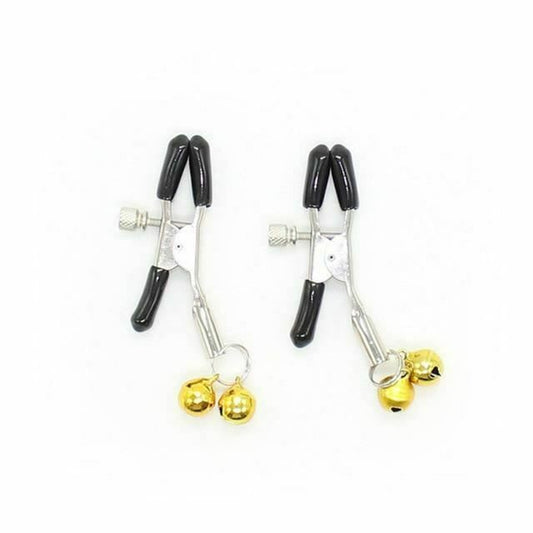 House Of Dasein Metal Double Bell Nipple Clamps Clitoris Clips Bdsm Bondage Restraints Kink - Gold - Bell V1257-31020893241482