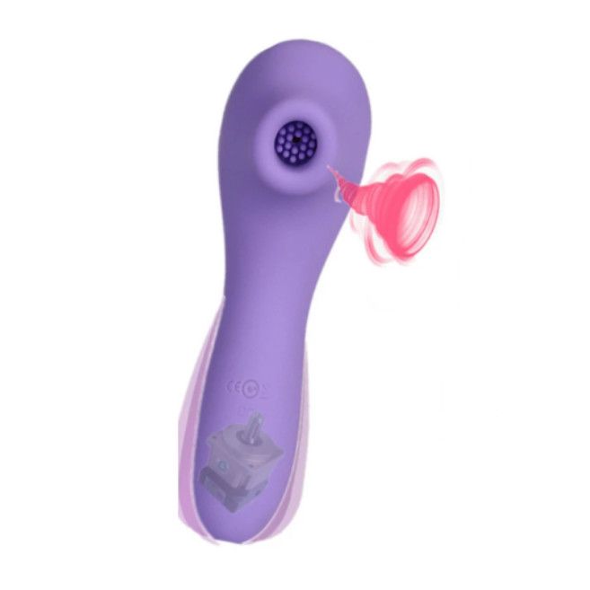 House Of Dasein Clitoral Suction 12 Speed Double Sucking Vibrator Bdsm - Purple V1257-31021741899914