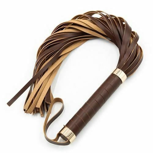 House Of Dasein Brown Or Black Flogger Spanking Sex Toy Bdsm Bondage Restraints - Brown V1257-31189182447754
