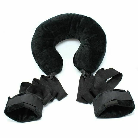 House Of Dasein Pink / Black Shape Pillow Nylon Straps And Cuffs Bdsm Bondage Restraints - Black V1257-31189323972746