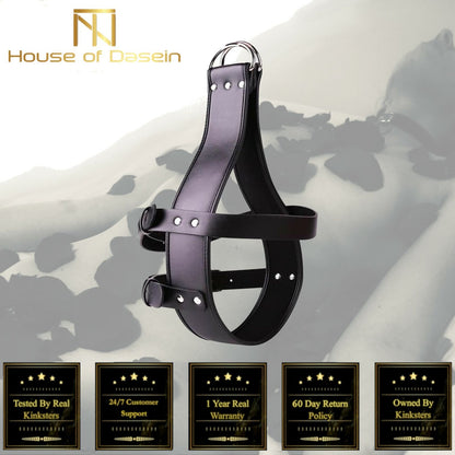 House Of Dasein Head Harness Bondage Suspension Bdsm Restraints Play - Black V1257-31189324071050