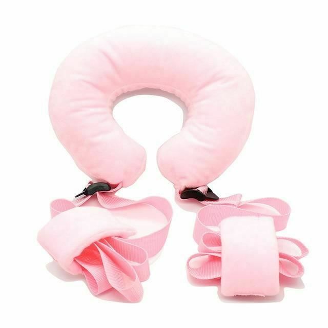 House Of Dasein Pink / Black Shape Pillow Nylon Straps And Cuffs Bdsm Bondage Restraints - Pink V1257-31189324103818