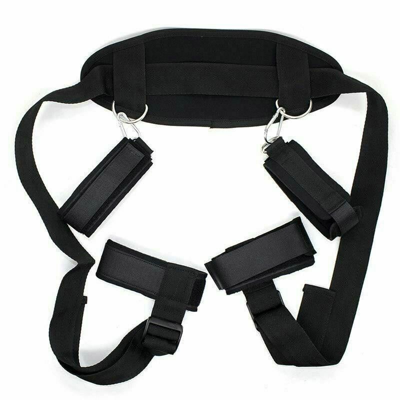 House Of Dasein Bdsm Full Restraints Set Bondage Slave Straps Wrist Ankle Cuffs Kit - Black V1257-31189324169354