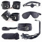 House Of Dasein Bondage Starter Kit Blindfold Gag Flogger Restraints - Black V1257-31194043613322