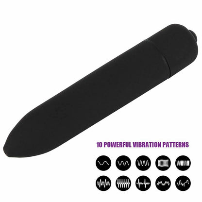 House Of Dasein Powerful Frequency Black Mini Vibrator Clitoris G Spot Stimulator - Black V1257-31195410825354