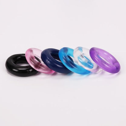 House Of Dasein 6Pcs Set Stretchy Silicone Cock Delay Ejaculation Penis Rings Men V1257-31196267872394