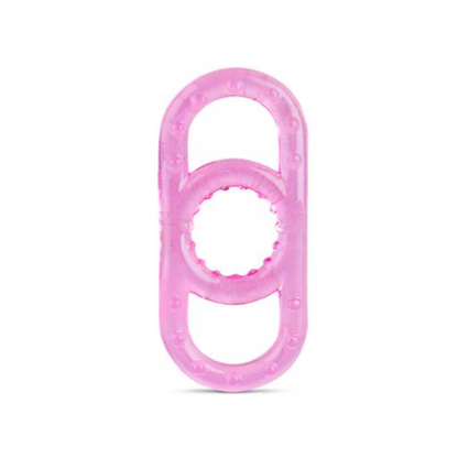 House Of Dasein Stretchy Silicone Penis Cock And Balls Ring Erection Enhancer Men - Pink V1257-31196267970698