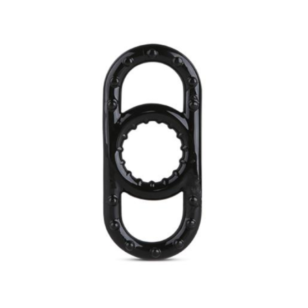 House Of Dasein Stretchy Silicone Penis Cock And Balls Ring Erection Enhancer Men - Black V1257-31196268003466