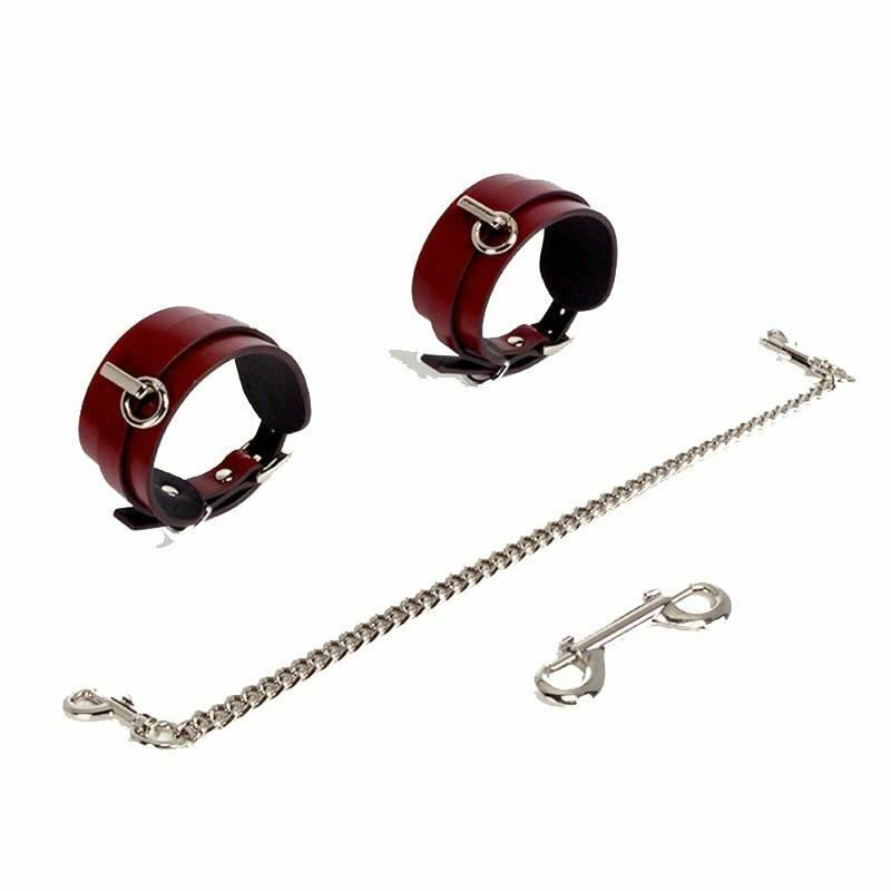 House Of Dasein Genuine Leather Bondage Bdsm Luxury Restraints Kit Kitten Mask Leash - Silver V1257-31196358803594
