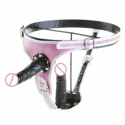 House Of Dasein Pegging Kit Pink Panties Black Realistic Dildos Strapon Harness - Black V1257-31196474998922
