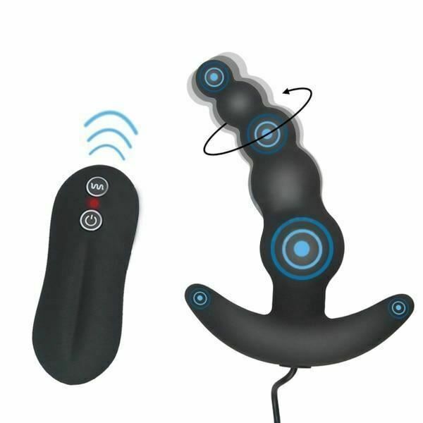 House Of Dasein Anal Beads Vibrator 10 Speeds Remote Prostate Massager Butt Plug - Black V1257-31247937831050