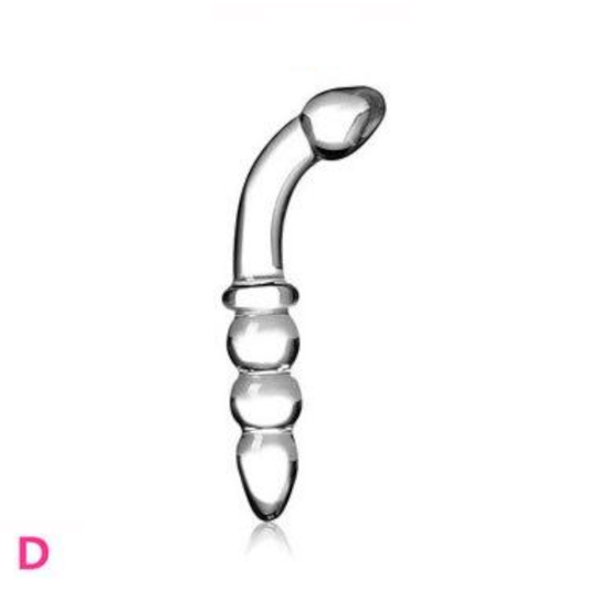 House Of Dasein 12 Styles Dildo Smooth Glass Anal Beads Double Ended Dong Butt Plug - Style D V1257-31274492887178