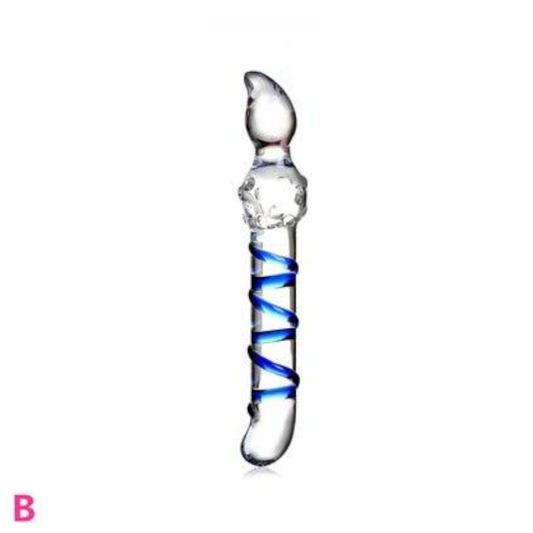 House Of Dasein 12 Styles Dildo Smooth Glass Anal Beads Double Ended Dong Butt Plug - Style B V1257-31274492952714