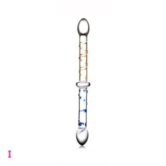 House Of Dasein 12 Styles Dildo Smooth Glass Anal Beads Double Ended Dong Butt Plug - Style I V1257-31274492985482