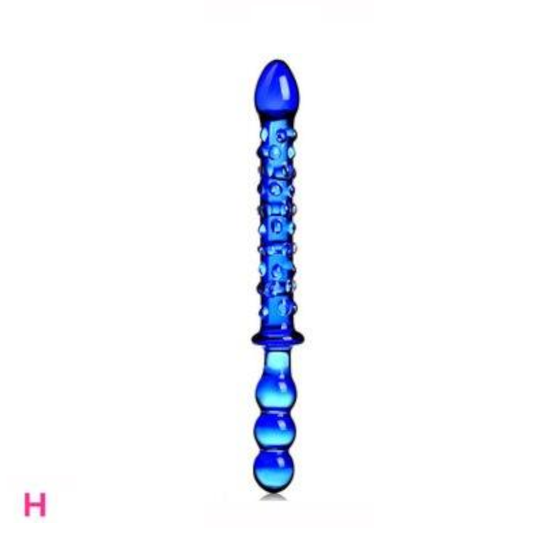 House Of Dasein 12 Styles Dildo Smooth Glass Anal Beads Double Ended Dong Butt Plug - Style H V1257-31274493018250