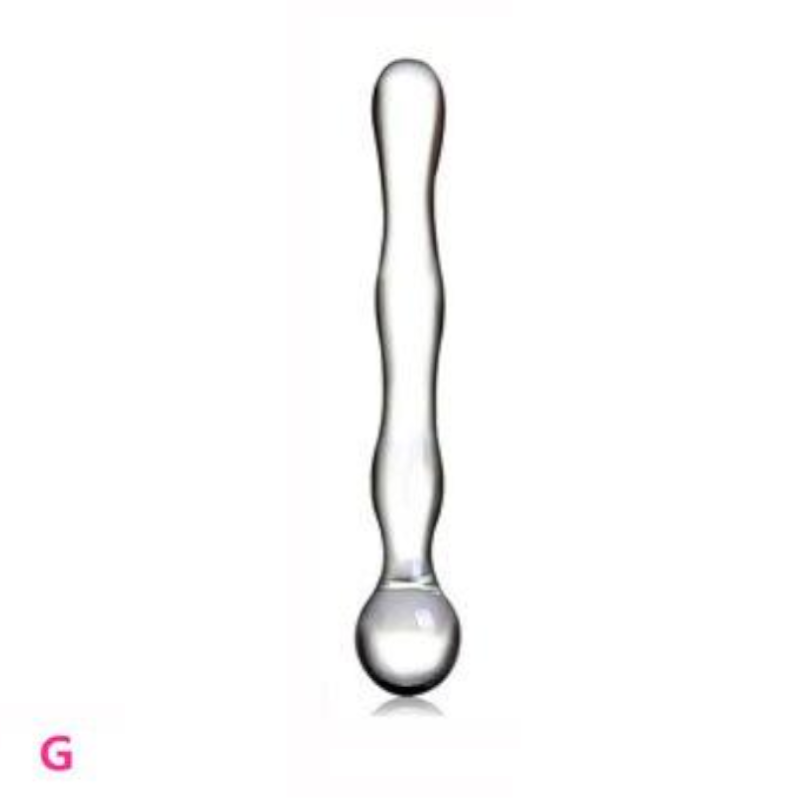 House Of Dasein 12 Styles Dildo Smooth Glass Anal Beads Double Ended Dong Butt Plug - Style G V1257-31274493051018