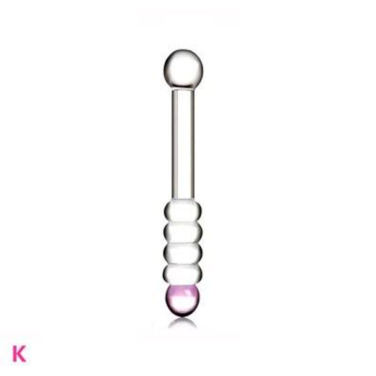 House Of Dasein 12 Styles Dildo Smooth Glass Anal Beads Double Ended Dong Butt Plug - Style K V1257-31274493182090