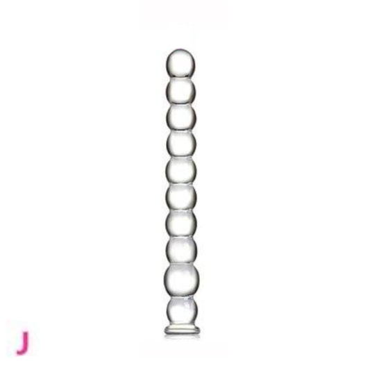 House Of Dasein 12 Styles Dildo Smooth Glass Anal Beads Double Ended Dong Butt Plug - Style J V1257-31274493214858