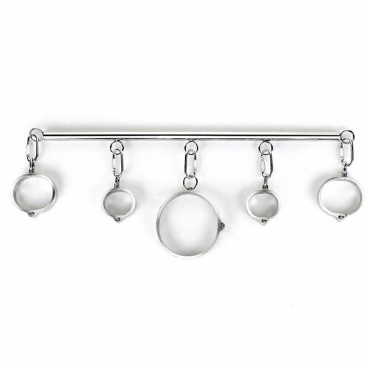 House Of Dasein Stainless Steel Spreader Bar Shackles With Collar And Cuffs Bdsm Toys - Male