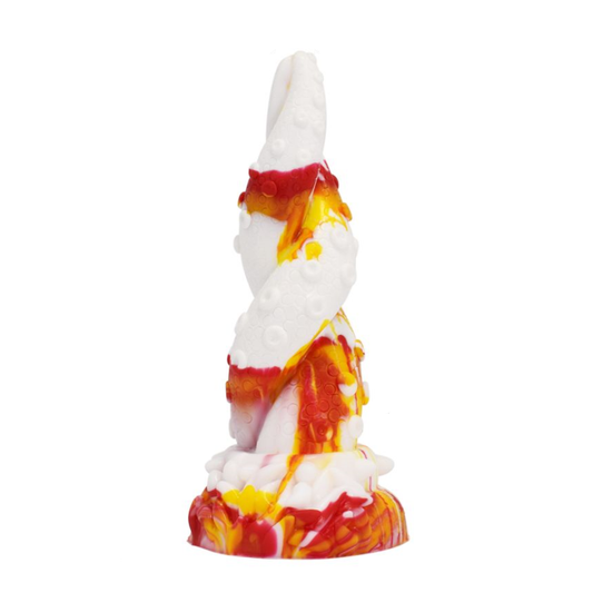 House Of Dasein Yellow Dragon 266 Fantasy Beast Mythical Advanced Dildo Men Women - White-Red - 19.0Cm - Flame V1257-744693100050