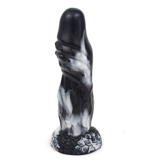 House Of Dasein Ancient Divine Gu Carving 2100 Fantasy Beast Mythical Advanced Dildo Men Women - Black-White V1257-744693100111