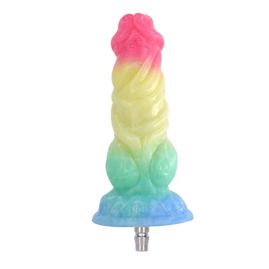 House Of Dasein Colourful Rainbow Big Dildo Vac U Lock Attachments For Automatic Sex Machine - Rainbow - N5038 V1257-744721100105