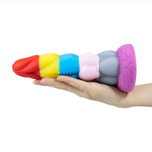 House Of Dasein Rainbow Liquid Silicone Suction Cup Colourful Dildo - Suction Cup V1257-744721100110