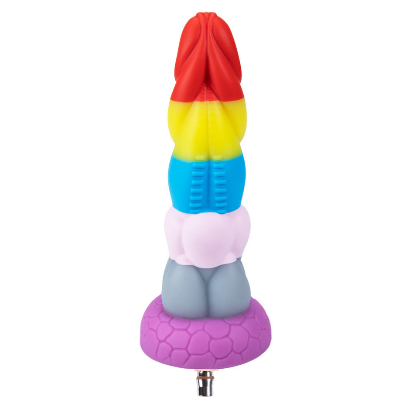 House Of Dasein Rainbow Liquid Silicone Suction Cup Colourful Dildo - Vac-U-Lock V1257-744721100111