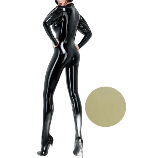 House Of Dasein Sexy Latex Gummi Catsuit With Puff Sleeves Handmade Bodysuit For Women And Men - Clear - Men-S - Men