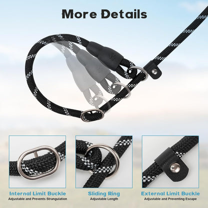 Dog Leash 6 FT with Comfortable Padded Handle, Training Loop Leash with Highly Reflective Threading for V1258-DP02-A-10