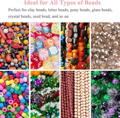 0.8mm Flat Stretchy Bracelet String, 2 Rolls 328 Feet Elastic String Bead Cord for Bracelets, Necklaces, V1258-DP02-A-100