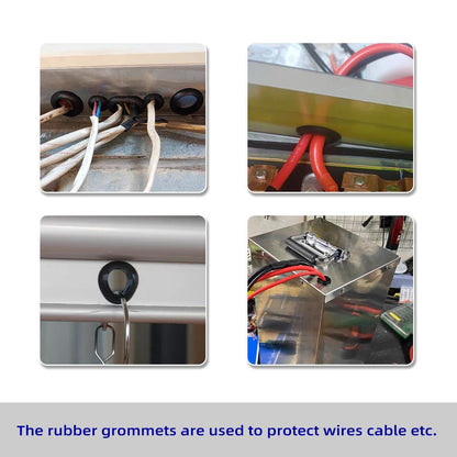 180 Pcs Assorted Rubber Grommet Kit Assortment Sizes 7/8" 5/8" 7/16" Wire Grommets for Wiring Double Sided V1258-DP02-A-1009