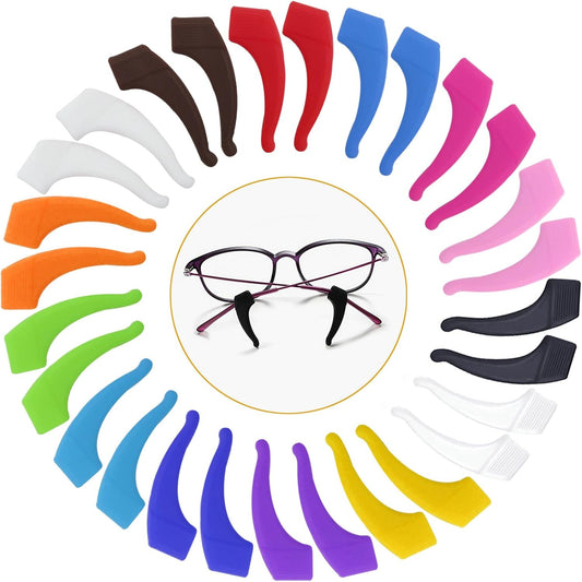 17 Pairs Multicolored Anti-slip Eyeglass Ear Grips Hook, Kids and Adults Sport Eyeglass Strap Holder, Eyewear V1258-DP02-A-101